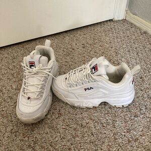Fila White Sneakers with Logo